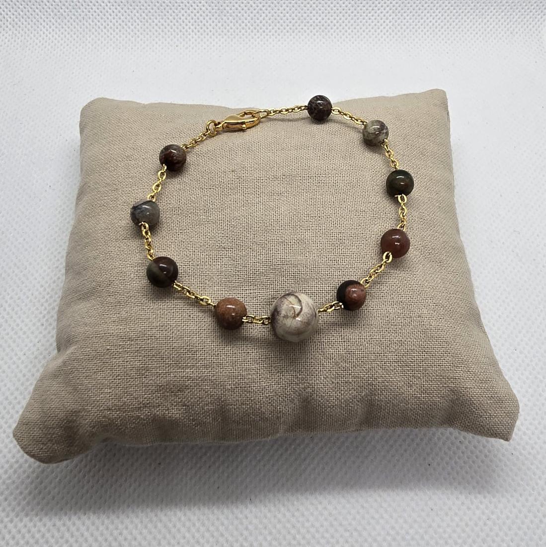 Bracelet métal et perles
