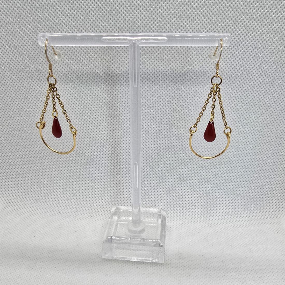 Boucles d'oreilles en fils métal