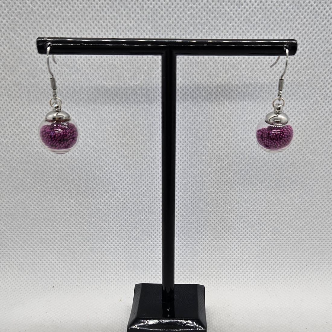 Boucles d'oreilles microbilles