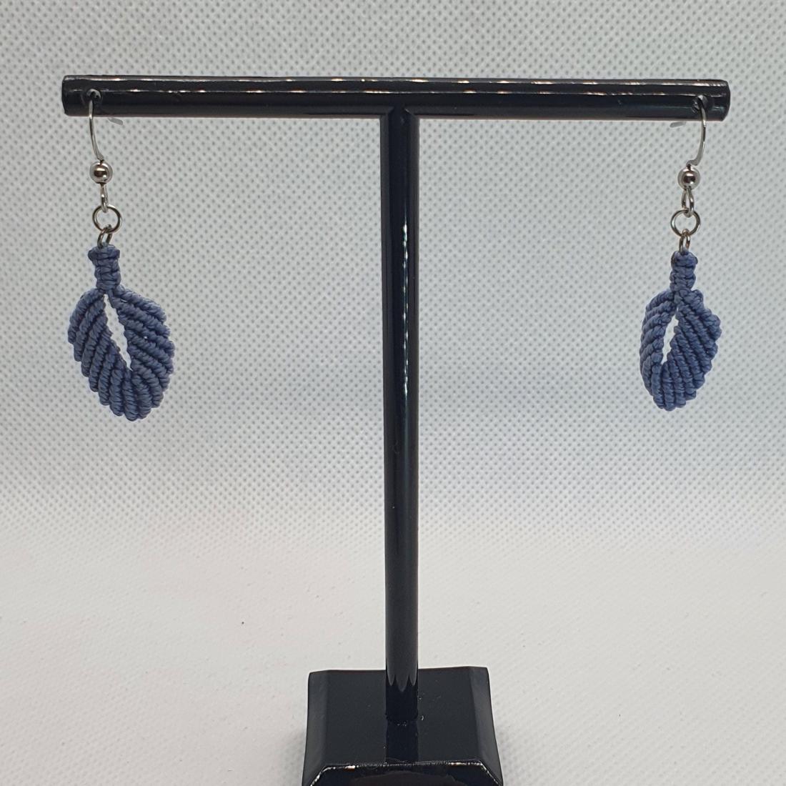 Boucles d'oreilles en macramé