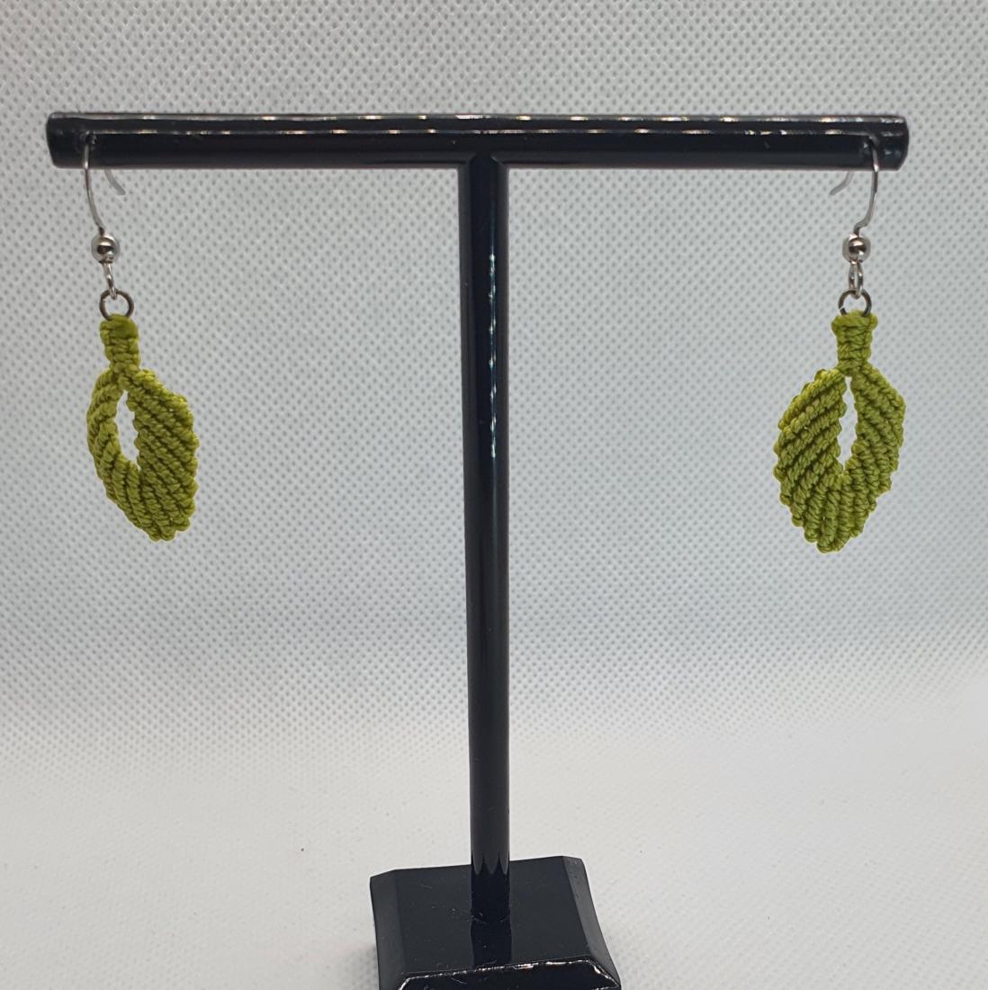 Boucles d'oreilles en macramé