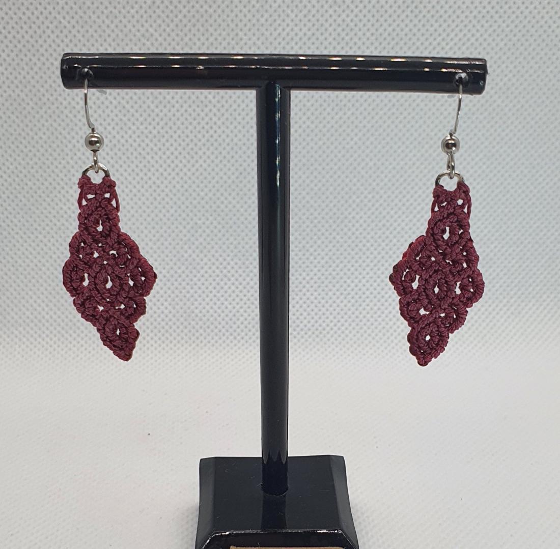 Boucles d'oreilles en macramé