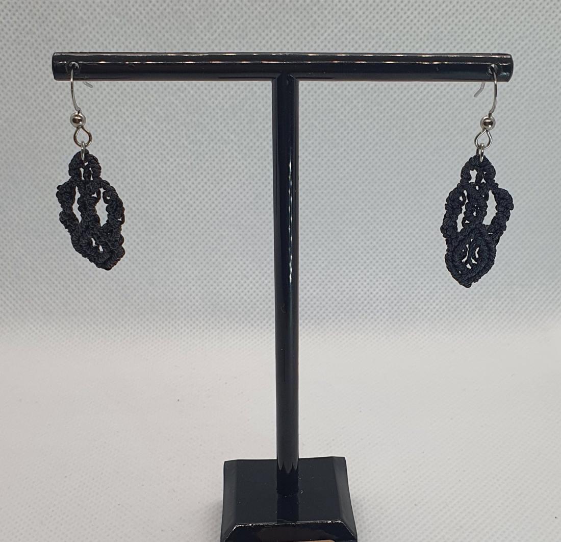 Boucles d'oreilles en macramé