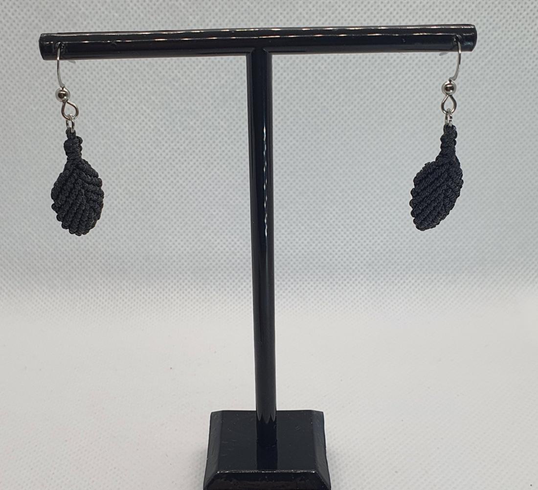 Boucles d'oreilles en macramé