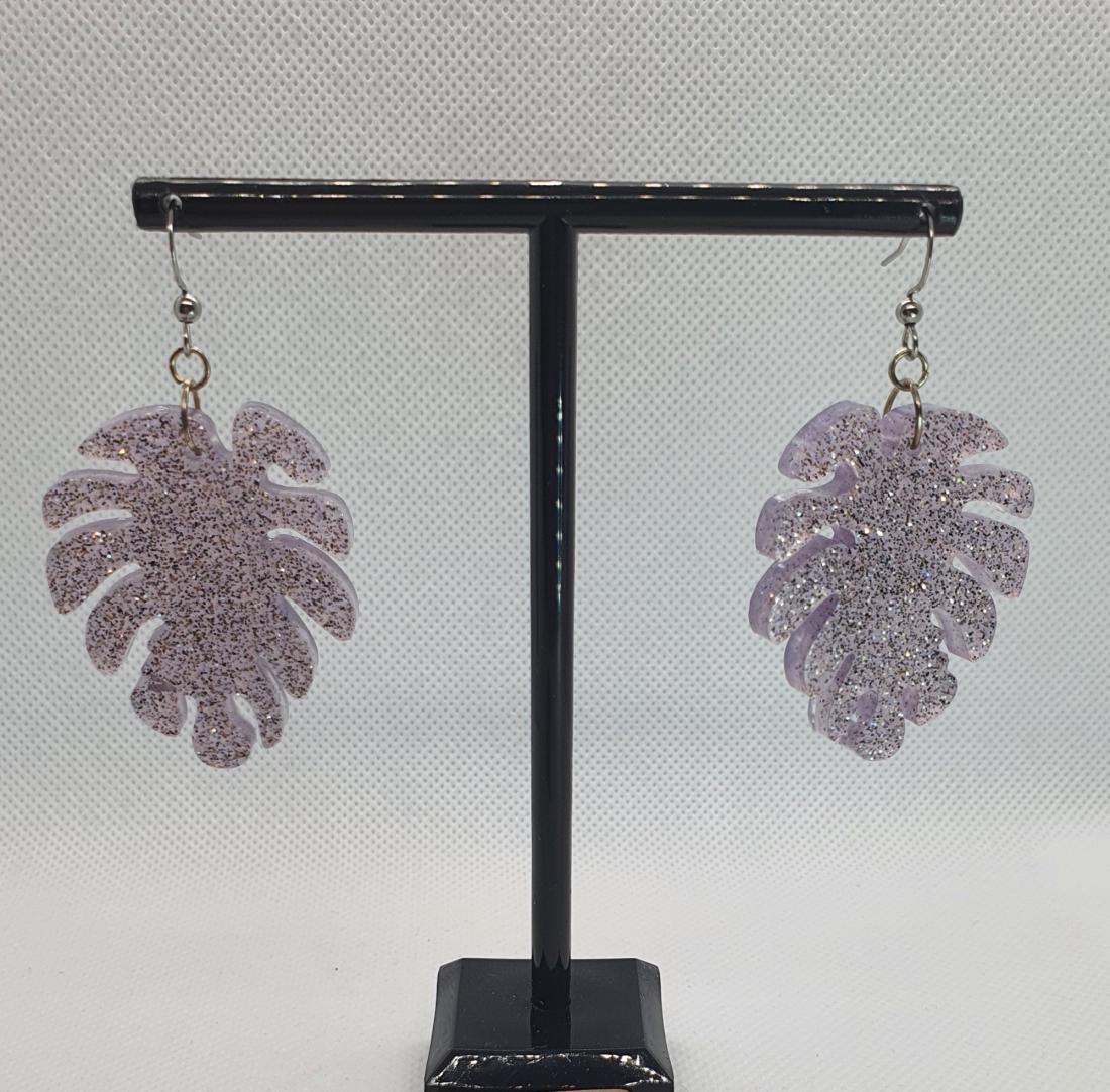 Boucles d'oreilles en résine