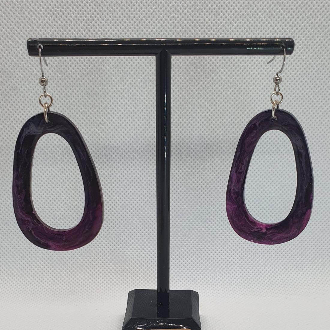 Boucles d'oreilles en résine