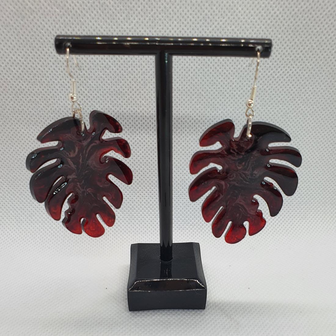 Boucles d'oreilles en résine