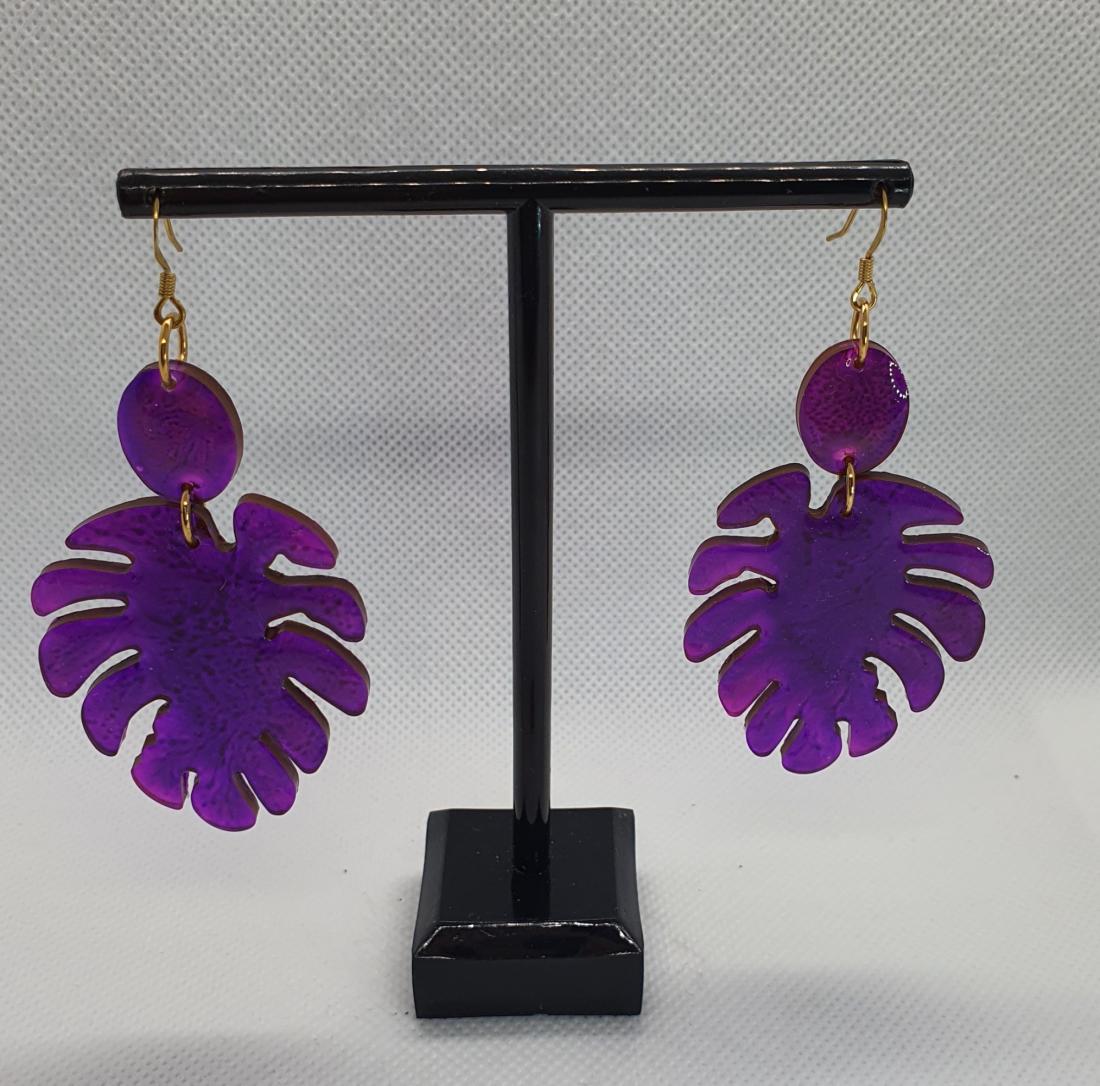 Boucles d'oreilles en résine