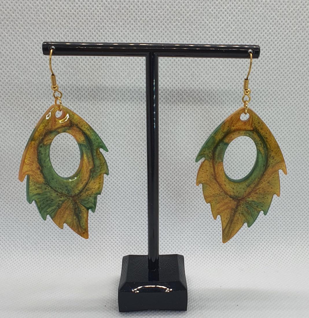 Boucles d'oreilles en résine