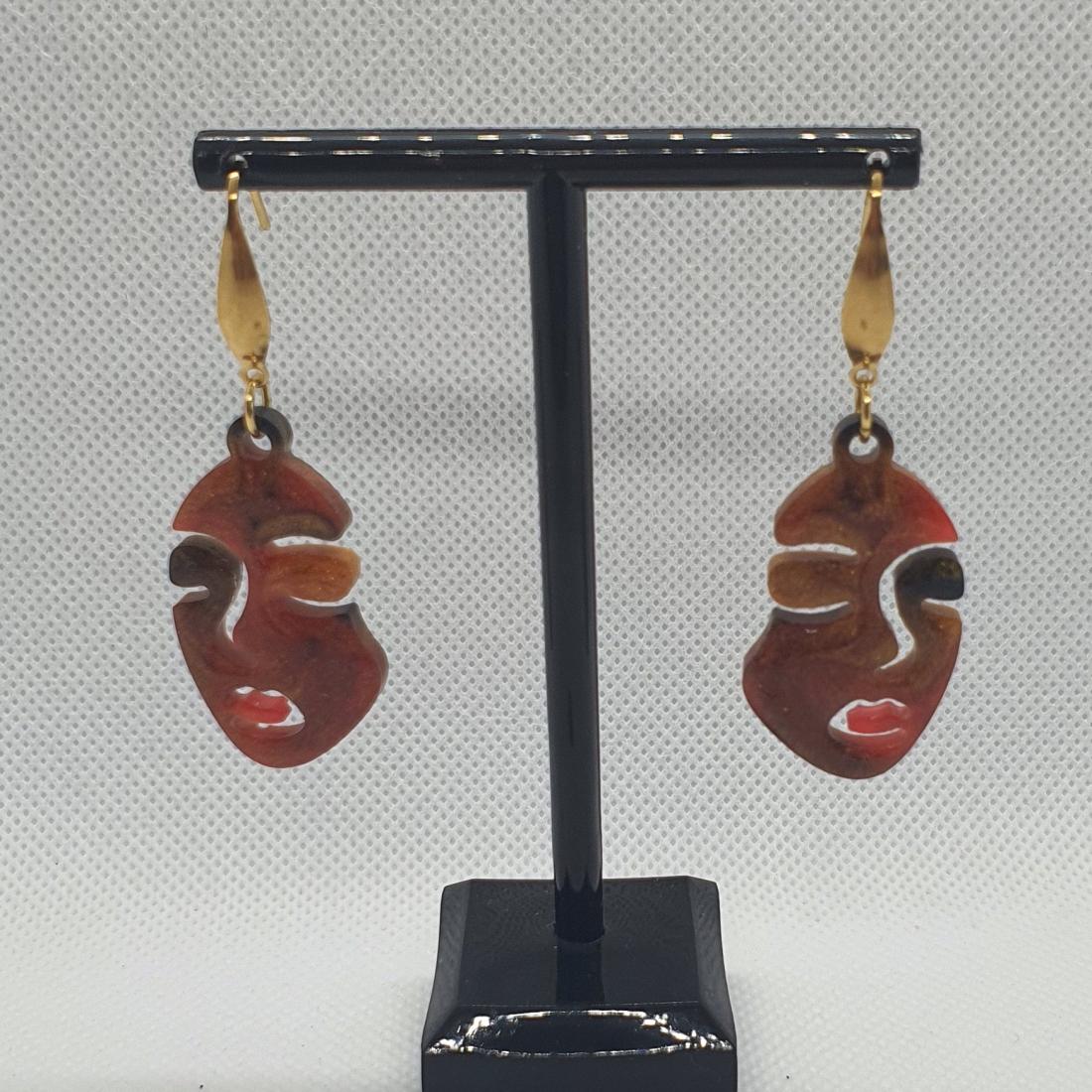 Boucles d'oreilles en résine