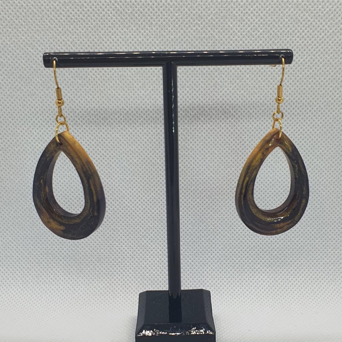 Boucles d'oreilles en résine