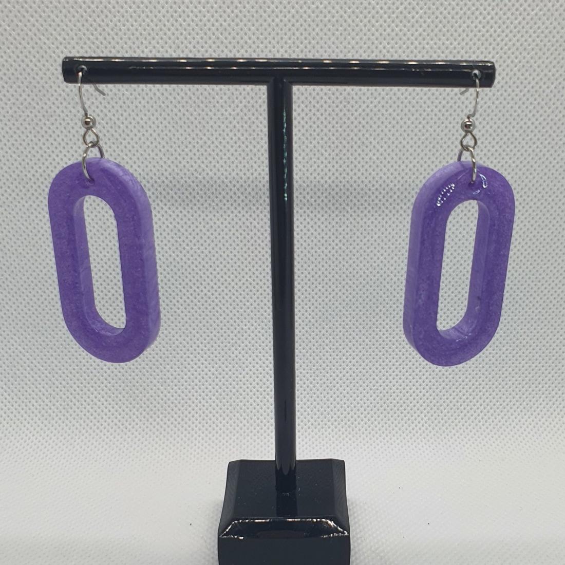 Boucles d'oreilles en résine