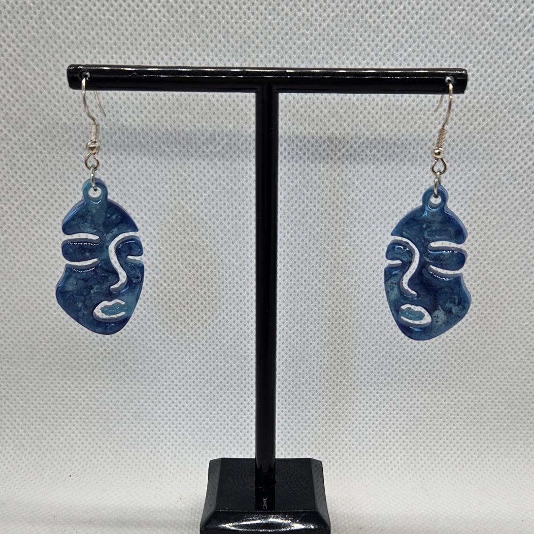 Boucles d'oreilles en résine