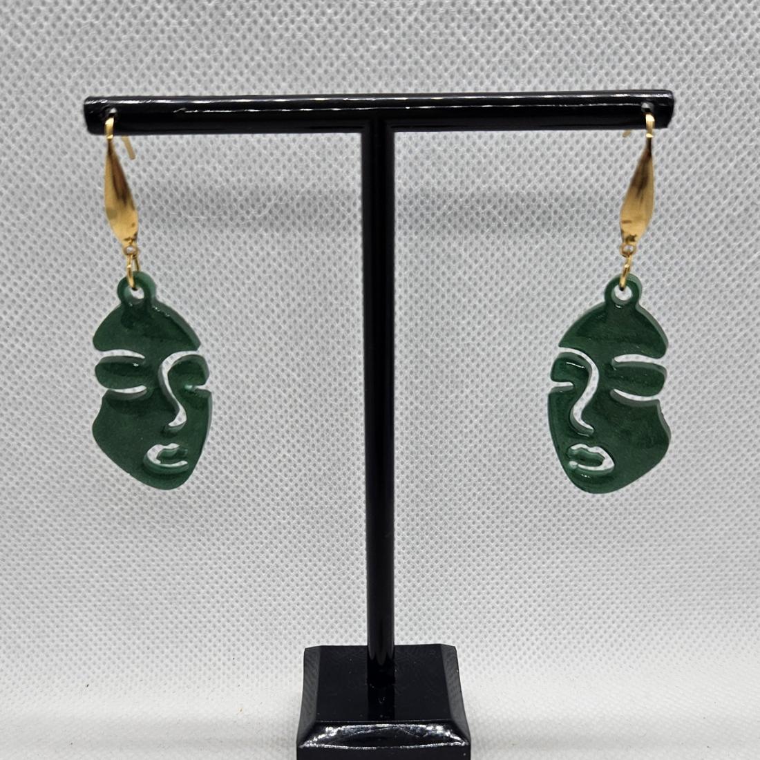 Boucles d'oreilles en résine