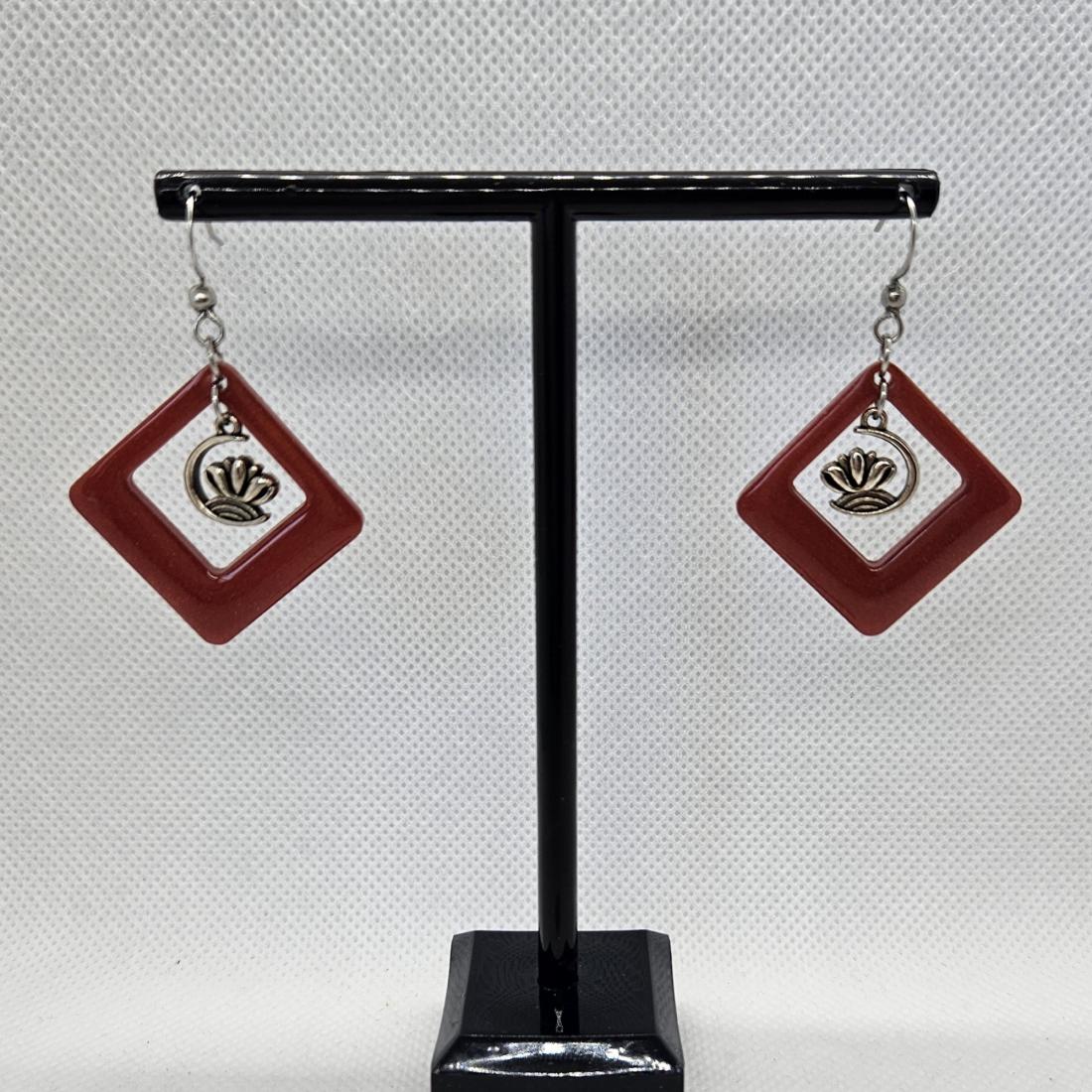 Boucles d'oreilles en résine