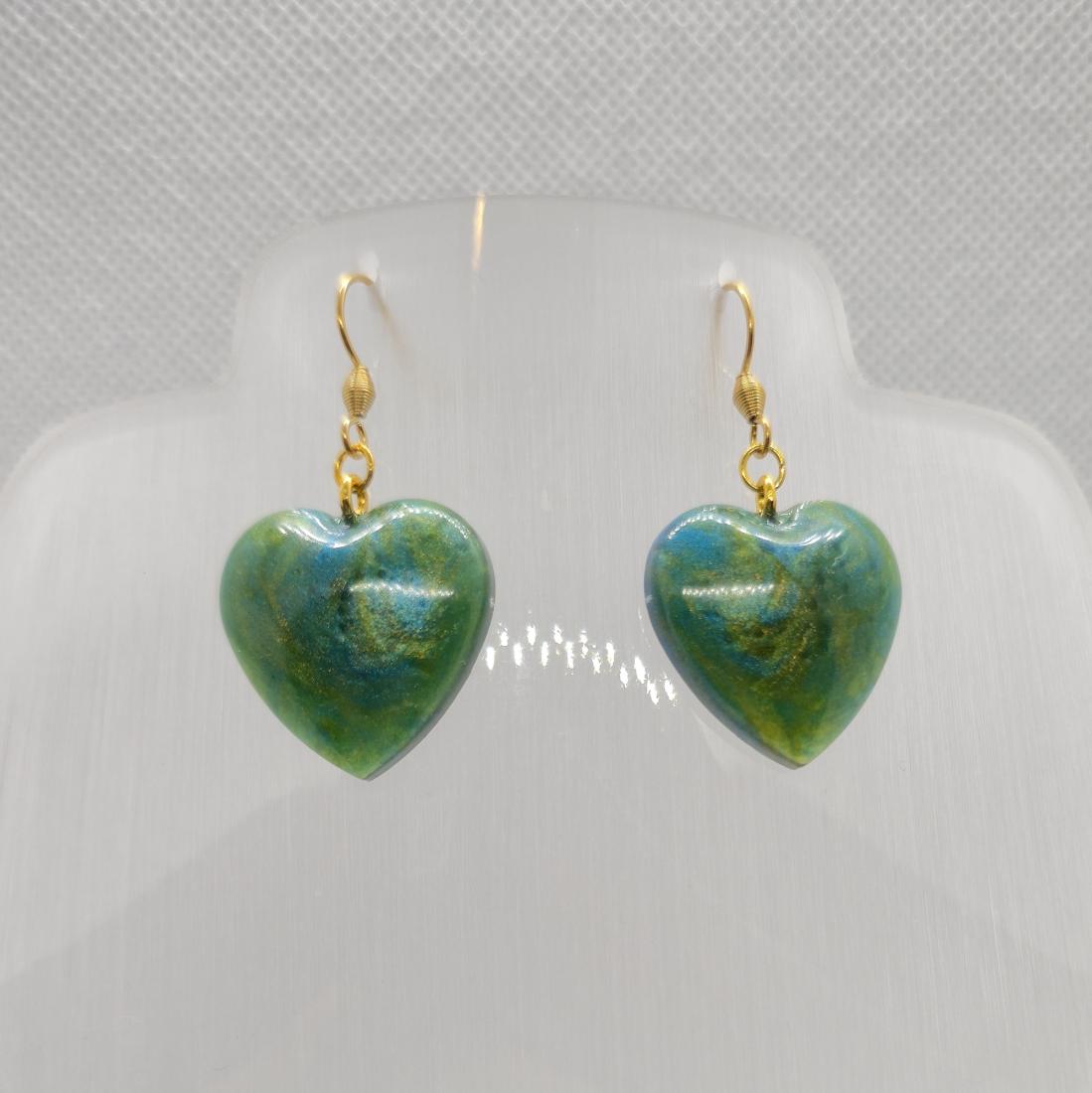 Boucle d'oreilles en résine