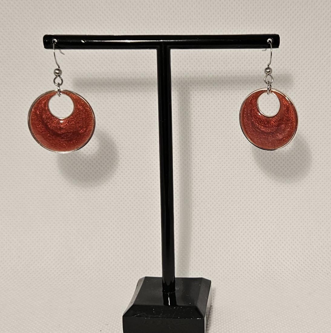 Boucles d'oreilles en résine et métal