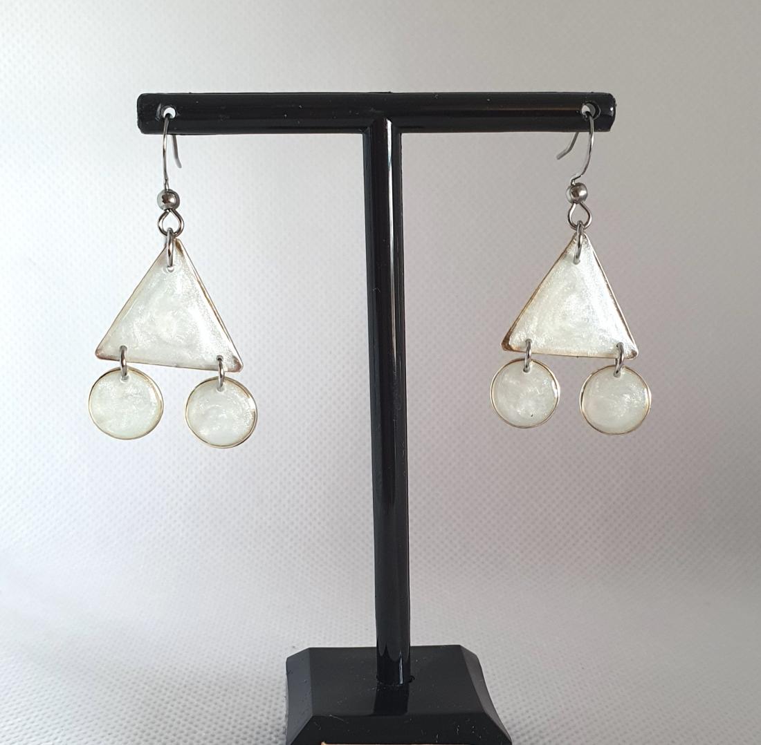Boucles d'oreilles en résine et métal