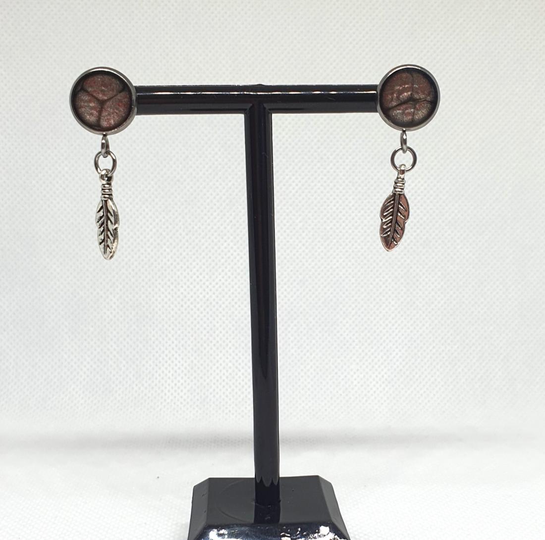 Boucles d'oreilles en résine et métal