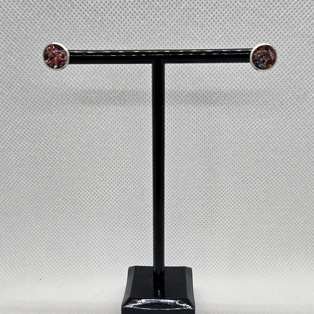 Boucles d'oreilles en résine et métal